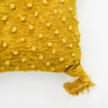 Hand-Woven Yellow Boho Moroccan Decorative Throw Pillow - 19.5" x 12"